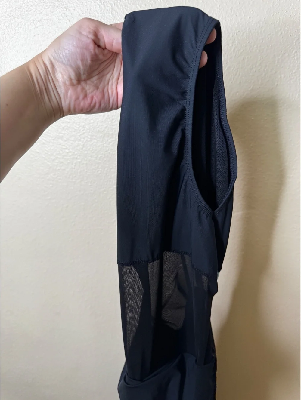 ASSETS by Sara Blakely SPANX Black Ruched Halter Swimdress Ruffle Hem Size M